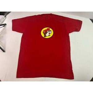 Buc-ee’s Red T-Shirt Large L Beaver Logo Graphic Tee Road Trip Souvenir Texas